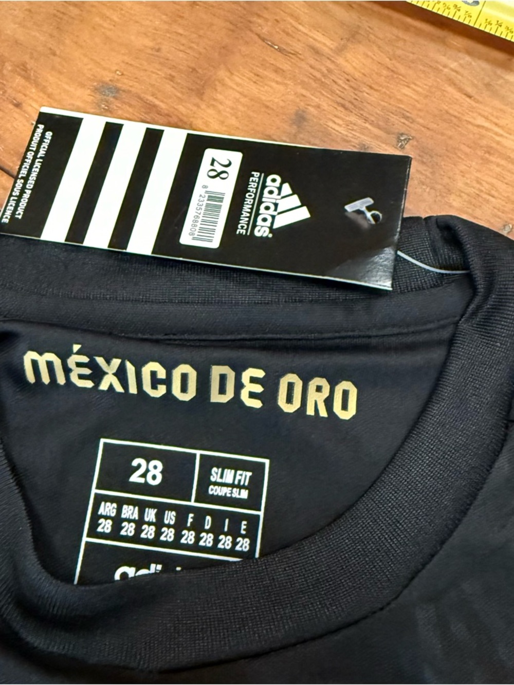 Adidas 2025 Mexico Gold Cup “Mexico de Oro” Alvarez kit. Size 28. BNWT - Picture 6 of 8